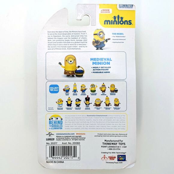 Minions Medieval Minion Poseable Action Figure New Thinkway 2020 Despicable Me - Picture 3 of 3